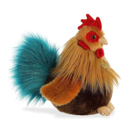 Aurora® Realistic Miyoni® Rooster Stuffed Animal - Lifelike Detail - Cherished Companionship - Brown 9 Inches