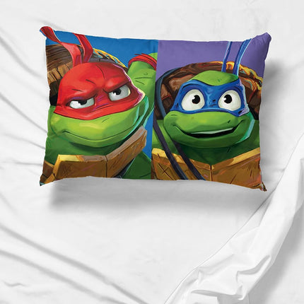 Jay Franco Nickelodeon Teenage Mutant Ninja Turtles Good Fight 2 Pack Reversible Pillowcases - Double Sided Pillow Covers, Kids Super Soft Bedding