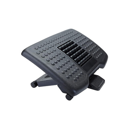 Mind Reader Adjustable Height Foot Rest with Massage Rollers, Black