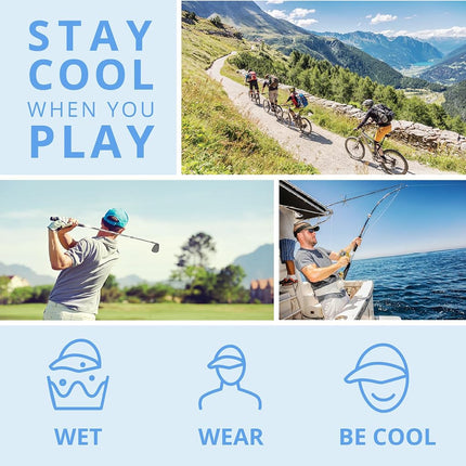 FROGG TOGGS Chilly Pro Hat, Instant Cooling and Sun Protection, Athletic Blue, One size