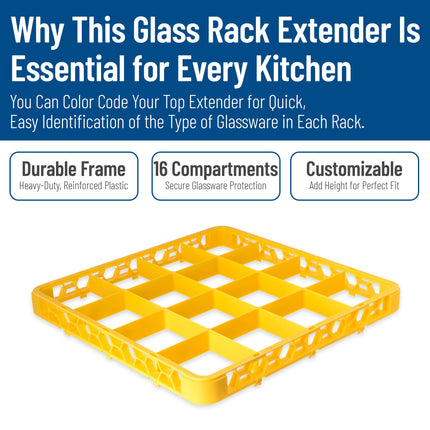 Carlisle FoodService Products Opticlean, Plastic, 19.875 x 19.875 x 1.75 Inches, Yellow