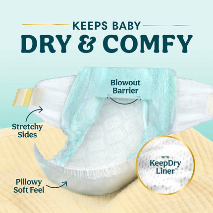 Pañales Talla 6, Pañales Desechables de Bebé Pampers Swaddlers, Super Paquete, 50 Unidades