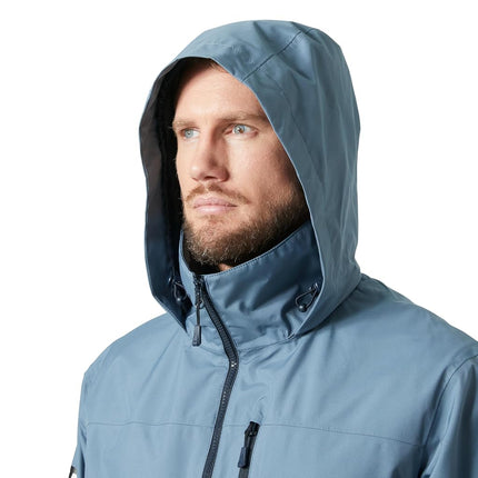 Helly Hansen Men's Crew Hooded Jacket, Washed Navy, L