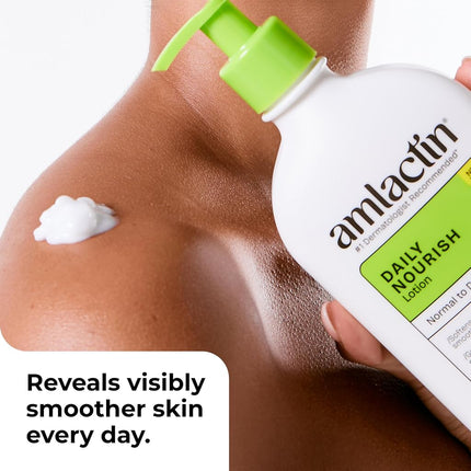 AmLactin Daily Moisturizing Lotion for Dry Skin – 7.9 oz Pump Bottles (Twin Pack) – 2-in-1 Exfoliator-Body Lotion with 12% Lactic Acid, Dermatologist-Recommended (Packaging May Vary)