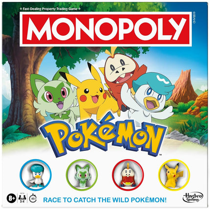 Monopoly Pokémon Edition Board Game | Ages 8 and Up | 2 to 4 Players | Kids Games for Pokémon Fans | Fun Family Games| 45 Mins. Avg. [video game]