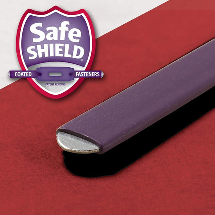 Smead Pressboard Classification File Folder with SafeSHIELD Fasteners, 1 Divider, 2" Expansion, Letter Size, Bright Red, 10 per Box (13731) (Pack of 1)