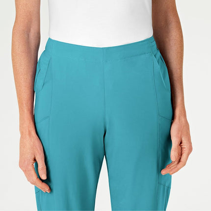 WonderWink Women's Full Elastic Pant, Teal Blue, Medium