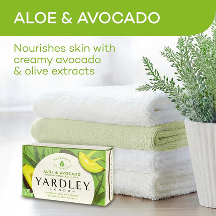 Yardley London Aloe & Avocado Naturally Moisturizing Bath Bar, 4.25 ounce