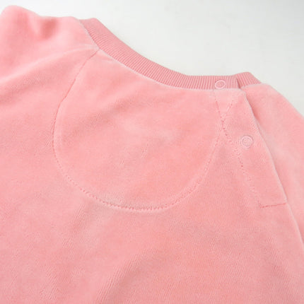HonestBaby Baby 2-Piece Cozy Velour 100% Organic Cotton Sweatshirt and Jogger Sweatpants Set, Pink, 24 Months