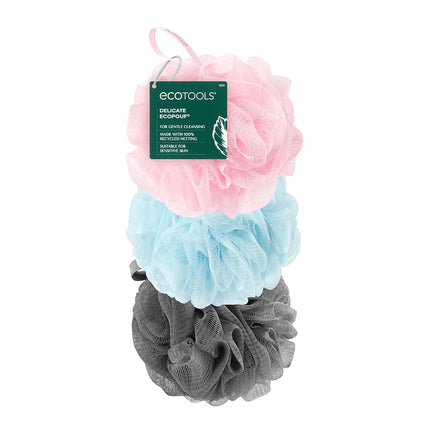 EcoTools EcoPouf 3 Pack Bath Sponge Set, Shower Po