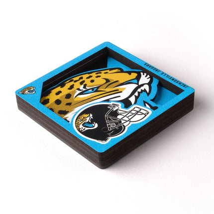 YouTheFan NFL Jacksonville Jaguars 3D Logo Series Magnets