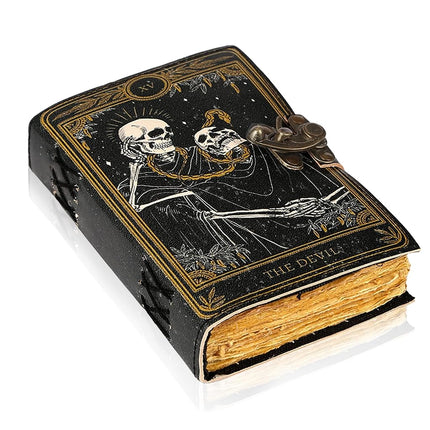 TUZECH Book of Spells Leather Bound Journal Deckle