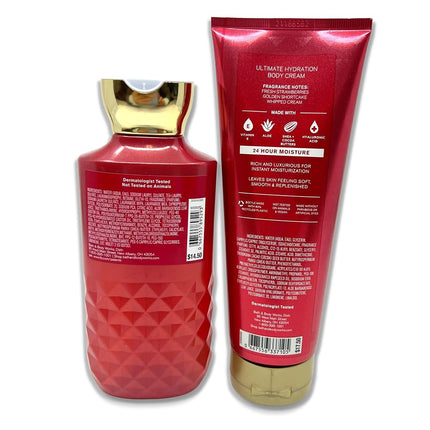 Bath & Body Works Strawberry Pound Cake - 2 Piece Set - Shower Gel 300ml and Ultimate Hydration Body Cream 230ml