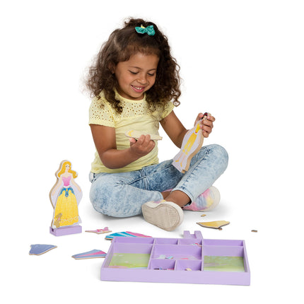 Sleeping Beauty and Snow White Wooden Magnetic Dress-Up Play Set