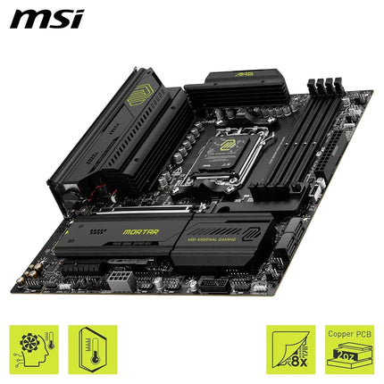 MSI MAG B850M MORTAR WIFI Motherboard, mATX - Ryzen 9000/8000/7000, AM5
