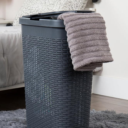 Mind Reader Slim Laundry Basket with Laundry Handles
