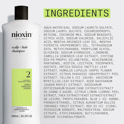 Nioxin System 2 Cleanser, 500 Ml