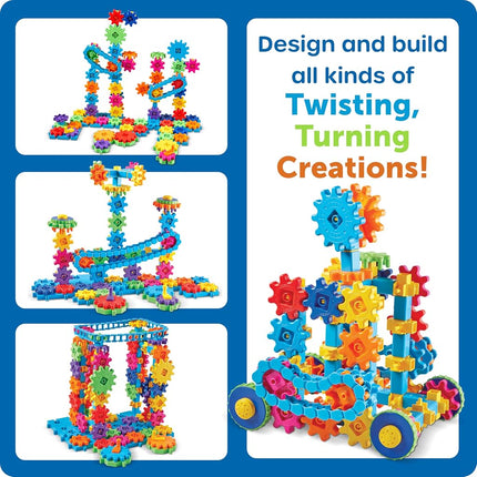Learning Resources Gears! Gears! Gears! Mega Builds, STEM Building Set, Gears Toys for Kids, 235 Piece, Ages 4+, STEM Toys