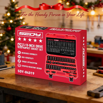 49-Piece SAE and Metric Impact Socket Set with Extension Bars - For High Durability Impact Wrench