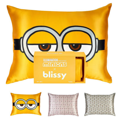 Blissy Silk Pillowcase - 100% Pure Mulberry Silk - 22 Momme 6A High-Grade Fibers - Silk Pillow Cover for Hair & Skin - Regular, Queen & King (Minion, 20" x 30" (Pack of 1))