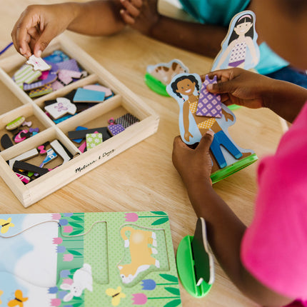 Melissa & Doug 9314 Set magnético de disfraces para jugar a las mejores amigas, multicolor, 1 unidad