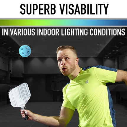 Franklin Sports X-26 Indoor Pickleballs - USA Pickleball Approved Tournament Balls - 12 Pack Blue