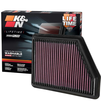 K&N Engine Air Filter: High Performance, Premium, Washable, Panel Filter: 2016-2019 Civic, 33-5045