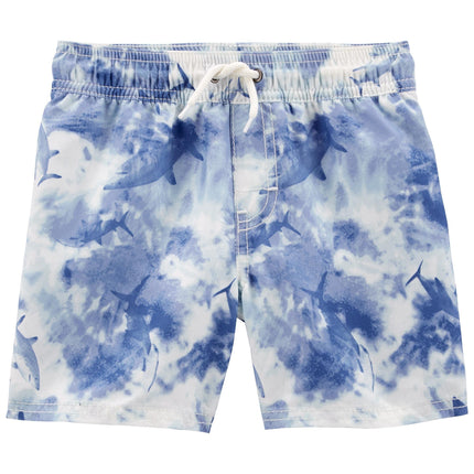 OshKosh B'Gosh Boys' Swim Trunks, Ivory Tie Dye, 6
