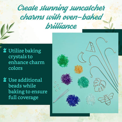 Craft Crush – Plant Charms – Makes 4 Suncatcher Charms – Metal Plant Decorative Stakes Craft Kit – Teens & Adults – for Ages 13+