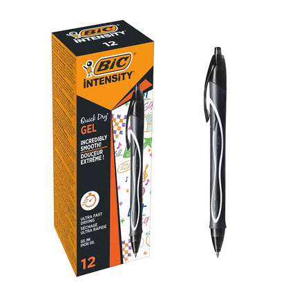 BIC Gel-ocity Quick Dry Ballpoint Pens, Medium Poi