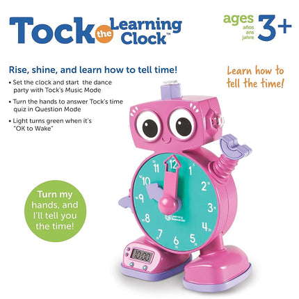 Learning Resources LER2385P Tock The Learning Clock Toy, Pink