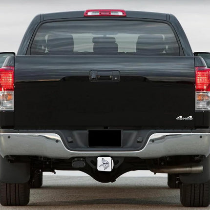 Minnesota Vikings NFL Chrome Metal Hitch Cover with Chrome Team Logo by FANMATS - Unique Team Logo Molded Design – Easy Installation on Truck, SUV, Car - Ideal Gift for Die Hard Football Fan