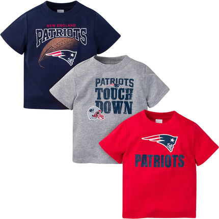Gerber Unisex Baby NFL 3 Pack Short Sleeve Team Fa
