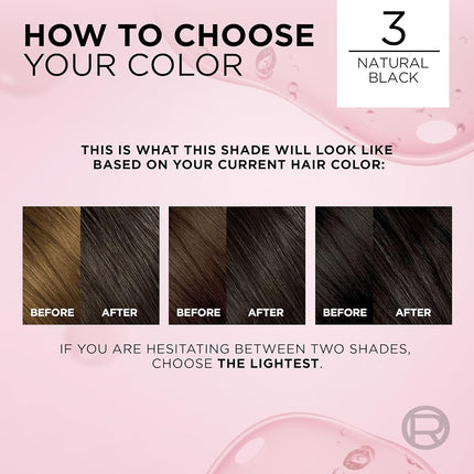 L'Oréal Paris Excellence Créme Permanent Hair Color, 3 Natural Black