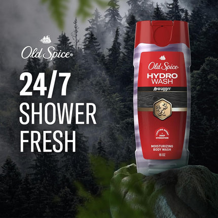 Old Spice Hydro Body Wash for Men, Smoother Swagger Scent, Hardest Working Collection, 16 Ounce (Pack of 4)