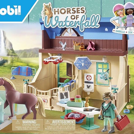 PLAYMOBIL 71352 Horses of Waterfall - Riding Therapy and Veterinary Practice, magical waterfall paradise for horse lovers, fun imaginative role-play, sustainable playsets suitable for children ages 5+