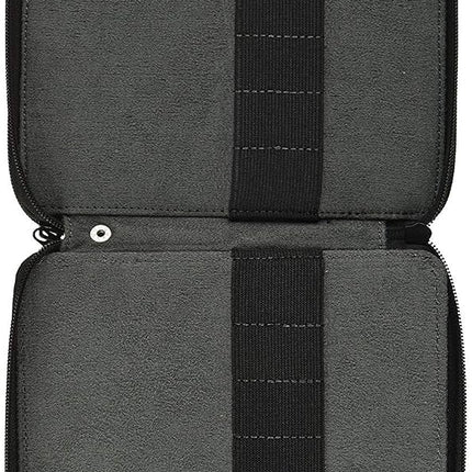 Global Art Materials 48-Piece Leather Pencil Case, Black, 120