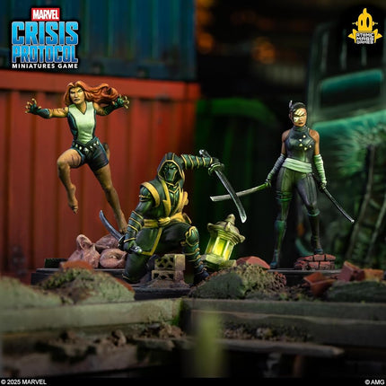 Asmodee, Marvel: Crisis Protocol - Echo, Ronin & Tigra, Pack Personnages, Atomic Mass Games, Jeu de Plateau, 2 Joueurs, à partir de 14 ans, 90-120 Minutes, Anglais, Français et Espagnol