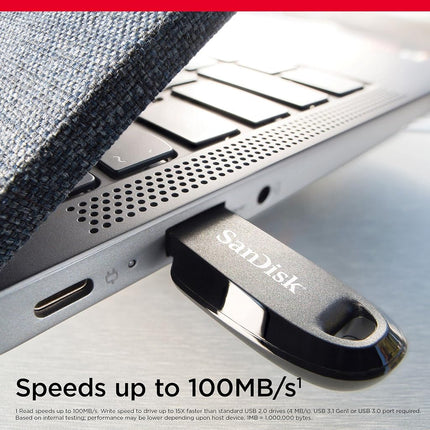 SANDISK Ultra Curve 64GB, USB-A Flash Drive, Up to 100MB/s Read Speeds