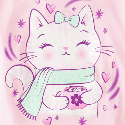 The Children's Place Girls Assorted Everyday Long Sleeve Graphic T-Shirts,Multipacks Hot Cocoa/Cat Mug 2-Pack XX-Large