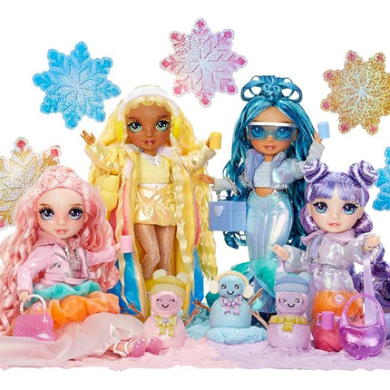 Rainbow High Winter Wonderland Bella - Pink 11" Fashion Doll with Magic Snow Hidden Fashion Inflating with Water and Snowman Set Great Gift for Kids 4-12