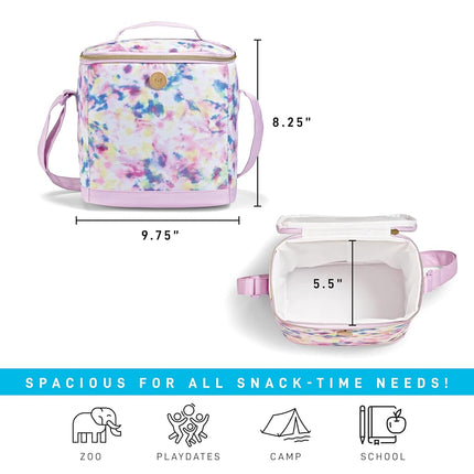 Sac à lunch isotherme Fit & Fresh pour enfants garçons et filles, sac à lunch pour enfants avec 2 sacs à collation réutilisables, boîte à lunch scolaire, Cypress Tie Dye Rose Multicolore