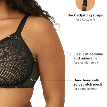 Wacoal Women's Visual EIIects Minimizer Bra Iull Coverage, Black, 36 I