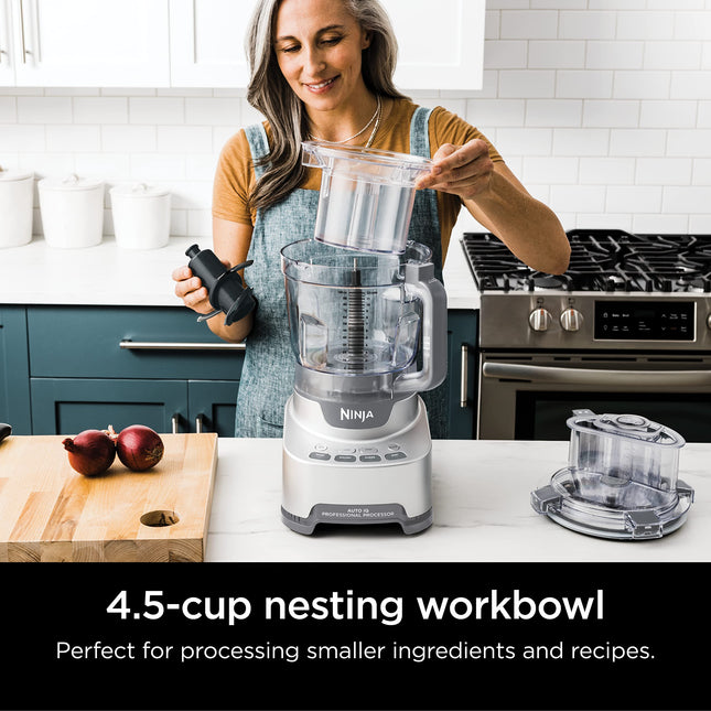 Procesador de alimentos profesional Ninja XSKBWLNBWL XL, kit de tazón de trabajo encajable de 4.5 tazas, compatible con NF701, gris