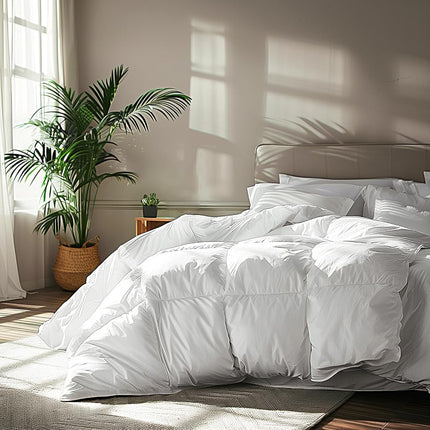 Serta Comforter, Cotton, White, King