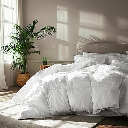Serta Goose Feather Down Fiber Cotton Comforter Tw