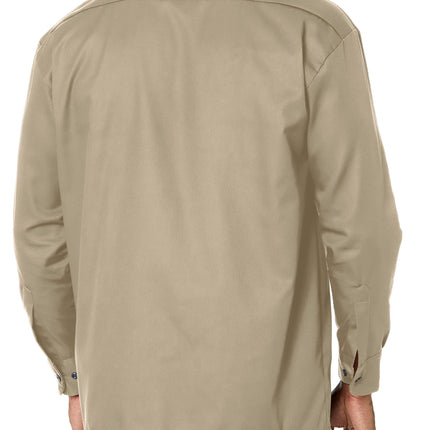 Dickies Men's Big-Tall Long-Sleeve Work Shirt - Beige -