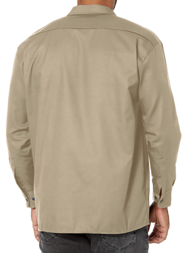 Dickies Men's Big-Tall Long-Sleeve Work Shirt - Beige -