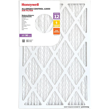 Honeywell 14x25x1 MERV 12 Filtre plissé pour fournaise CVC (paquet de 4)