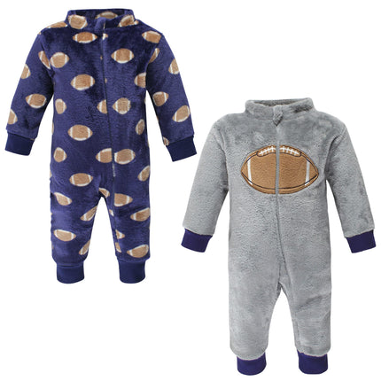 Hudson Baby baby-girls Plush Jumpsuits, Gray Footb